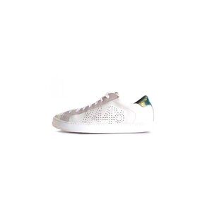 P448 Women's John Pink Python-Printed Leather Low-Top Size 7.5 | 38